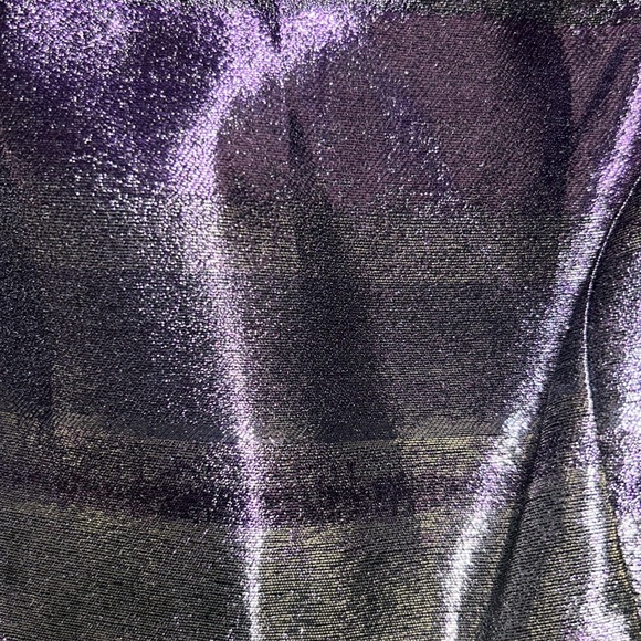 BB Dakota Jensine Fit and Flare Retro Metallic Striped Mini Dress Size 6 NEW - Picture 9 of 9